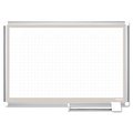 Sweetsuite All Purpose Porcelain Planner Dry Erase Board1x2 Grid36x24Aluminum Frame SW195245